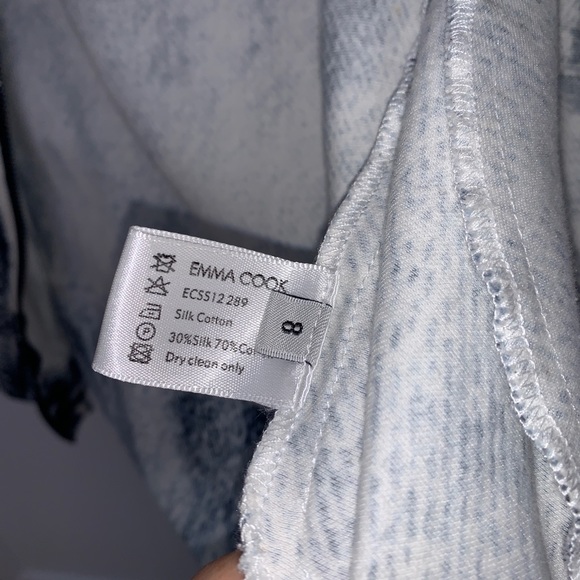 Emma Cook Denim Printed Silk Jacket - Picture 9 of 16